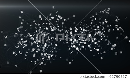 Jolly social network symbols in black background 62790837