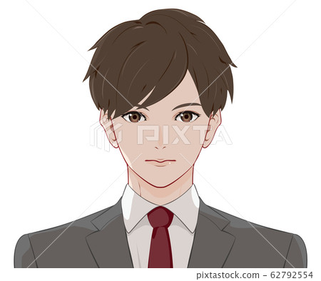 一個穿著嚴肅表情的西裝男人 62792554