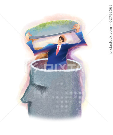 Challenging businessman Challenging businessman 62792563