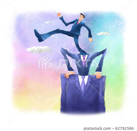 Businessman's leap and development Businessman's leap and development 62792566