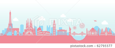 World famous buildings, world heritage, landmarks 62793377