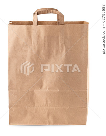 Brown paper bag on a white background. concept of 62793688