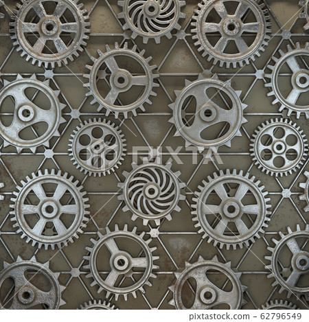 SciFi Panels. Futuristic texture. Spaceship hull geometric pattern. 3d illustration. 62796549