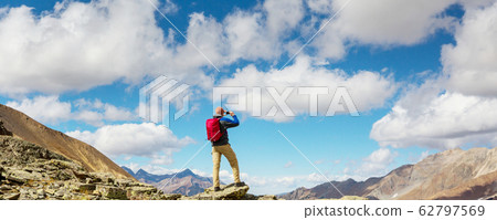 Hike in mountains Hike in mountains 62797569