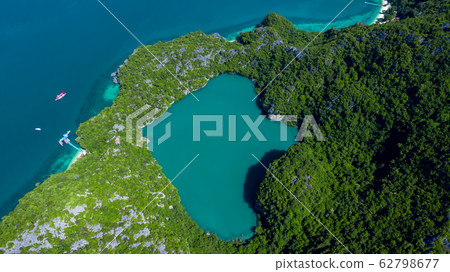 Emerald Lake or Talay Nai in Koh Mae Koh Island, Emerald Lake or Talay Nai in Koh Mae Koh Island, 62798677