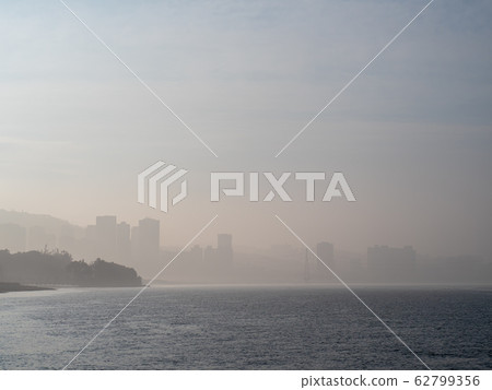 river in mist in morning 62799356