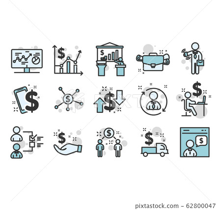 Icons set of business economic 62800047
