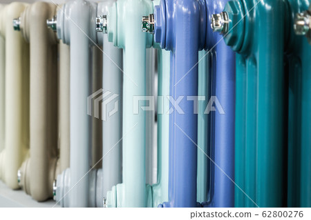 different color of the heating battery. Background 62800276