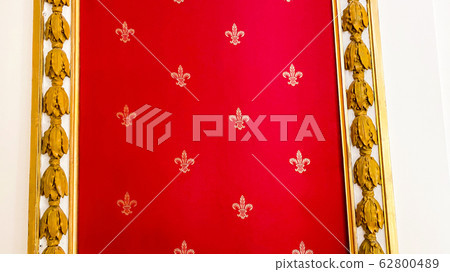 Fragment of the wall. Part of the decorated wall.  62800489