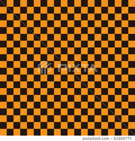 Checkered pattern black × orange S 62800773