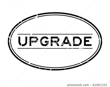 Grunge black upgrade word oval rubber seal stamp 62801101