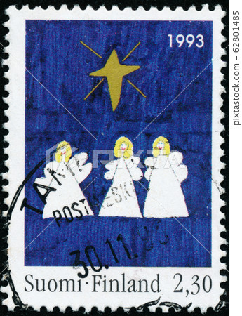 Vintage stamp printed in Finland 1993 show Vintage stamp printed in Finland 1993 show 62801485