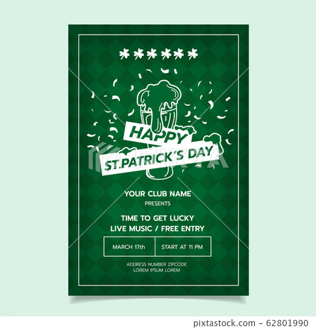 Saint Patrick s Day Poster, Brochure, Holiday Saint Patrick s Day Poster, Brochure, Holiday 62801990