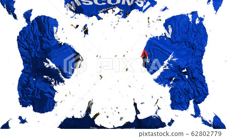 Scattered Wisconsin state flag Scattered Wisconsin state flag 62802779
