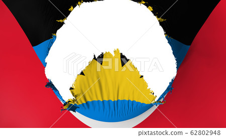 Big hole in Antigua and Barbuda flag Big hole in Antigua and Barbuda flag 62802948