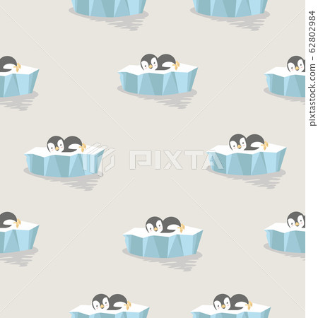penguin sleep on ice floe pattern 62802984