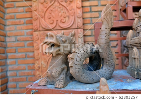 A pottery product in dragon shape in Ponagar Cham towers, Nha Trang, Khanh Hoa, Vietnam A pottery product in dragon shape in Ponagar Cham towers, Nha Trang, Khanh Hoa, Vietnam 62803257