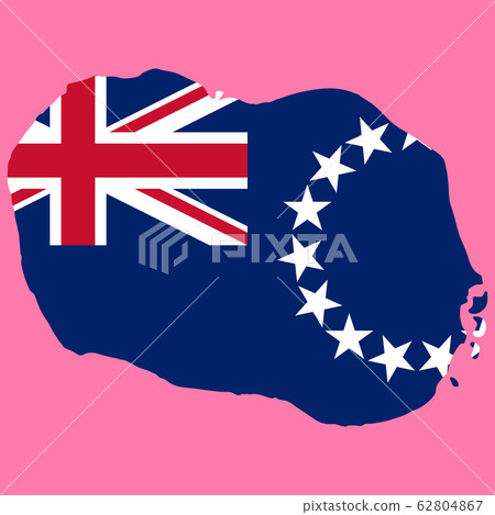 Cook Islands Map Flag Vector 62804867