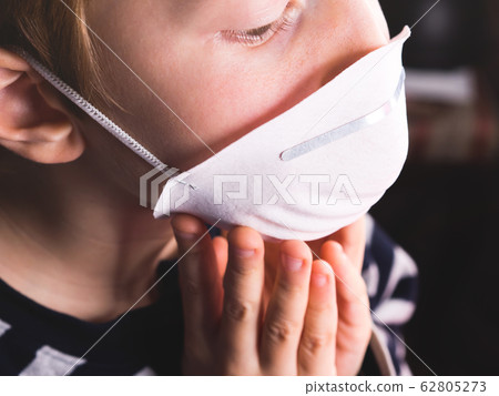Little Italian boy wears face mask for protection Little Italian boy wears face mask for protection 62805273