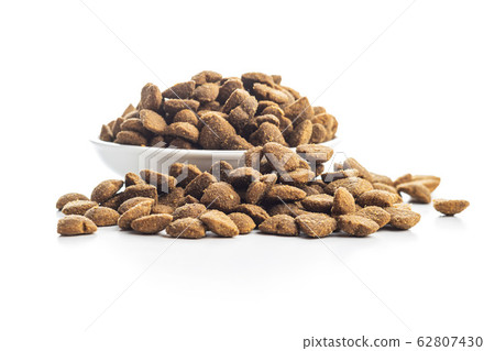 Dried kibble pet food. Heart shape dried animal 62807430