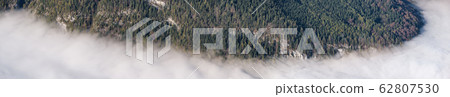 Autumn Alps mountain misty morning view from Autumn Alps mountain misty morning view from 62807530