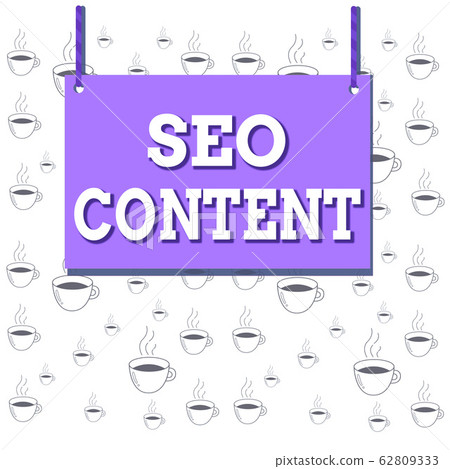 Writing note showing Seo Content. Business photo Writing note showing Seo Content. Business photo 62809333