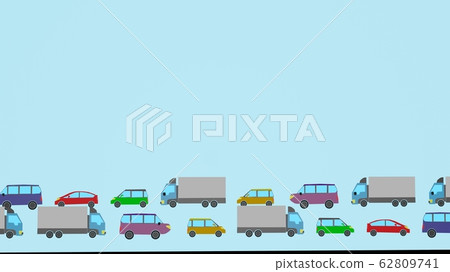 Illustration material for traffic jam 62809741