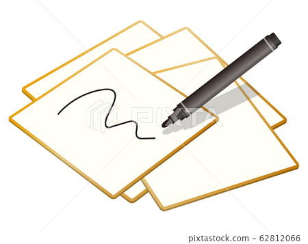 Sign colored paper and pen 62812066