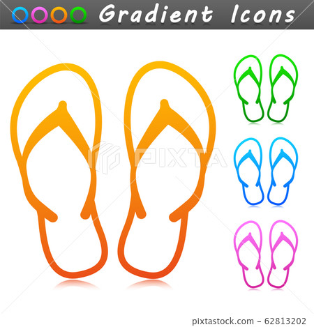 Vector flip flop symbol icon Vector flip flop symbol icon 62813202