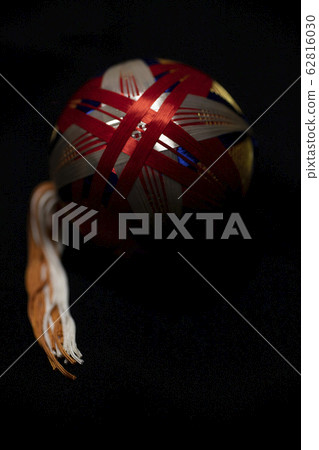 Temari，日本風格的圖片[黑色背景] 62816030