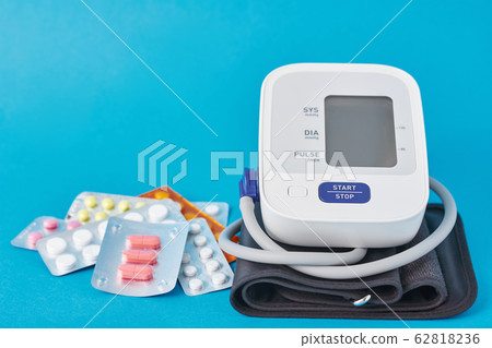 Digital blood pressure monitor and medical pills 62818236
