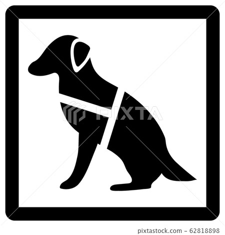 Guide dog and person icon_Square - Stock Illustration [62818898] - PIXTA