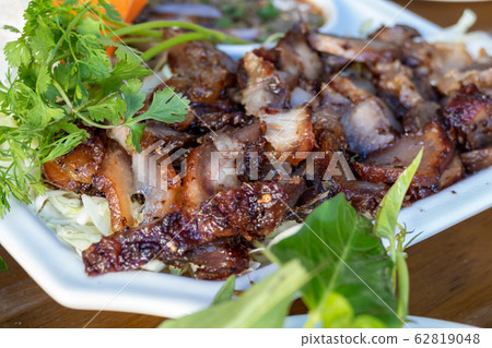 Thai grilled wild boar pork 62819048