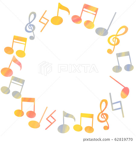 可愛的音符框架2 插圖素材 圖庫