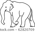Asian elephant_line only 62820709