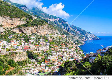 Panoramic view of Positano, Italy 62821187