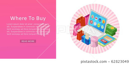 Search sales online stores 3d isometric concept with laptop, shopping bags and money vector web template illustration. Search sales online stores 3d isometric concept with laptop, shopping bags and money vector web template illustration. 62823049