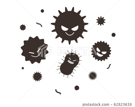 Virus silhouette illustration Virus silhouette illustration 62823638