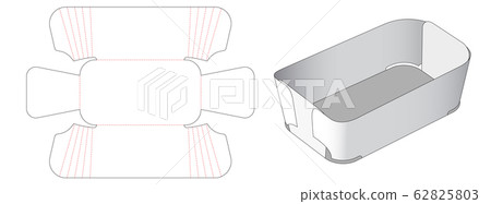 Snack food container tray  die cut template 62825803