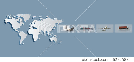 Abstract image of the world logistics, there are Abstract image of the world logistics, there are 62825883