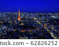 Tokyo night view of Tokyo Tower 62826252