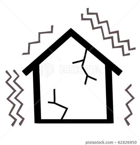 House earthquake line drawing 62826950