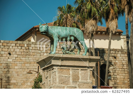 Bronze sculpture of a Roman symbol at Merida 62827495