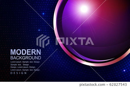 Dark saturated blue design with a shiny round frame Dark saturated blue design with a shiny round frame 62827543
