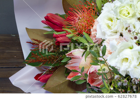 Detail closeup of original bouquet in vintage 62827678