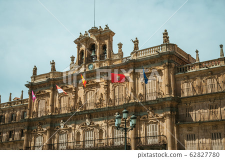 City Hall building facade with public lamp at Salamanca 62827780