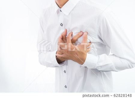 businessman having heart attack isolate 62828148