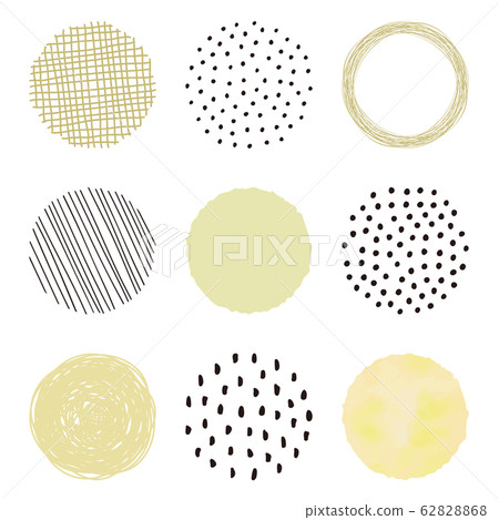Hand-drawn circle set (yellow) 62828868