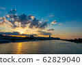 Hungary-Danube river and sunset 62829040