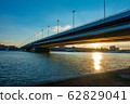 Hungary-Danube river and sunset 62829041
